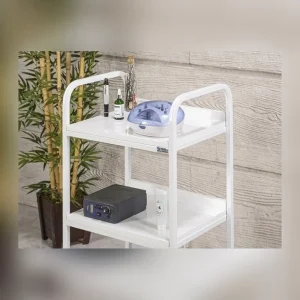Dizayn Cihaz Taşıma ve Setup Sehpası | 3 Raflı – Beyaz