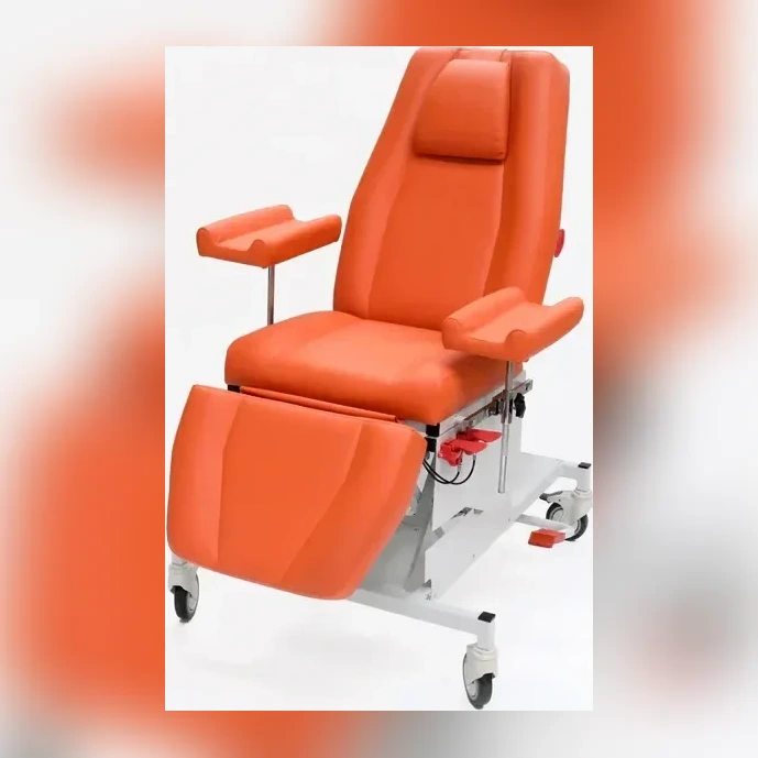 Liva – Hidrolikli – Yükseklik Ayarlı Kan Alma Koltuğu – Turuncu